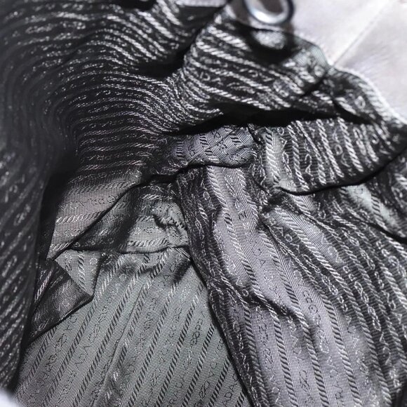 PRADA Hand Bag Leather 2way Gray Silver Auth ar13717 - Picture 12 of 16